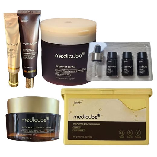 Deep Vita C line /Daily Quick Mask/Pad/Lifting Peptide Eye Cream/Ampoule/Capsule Cream