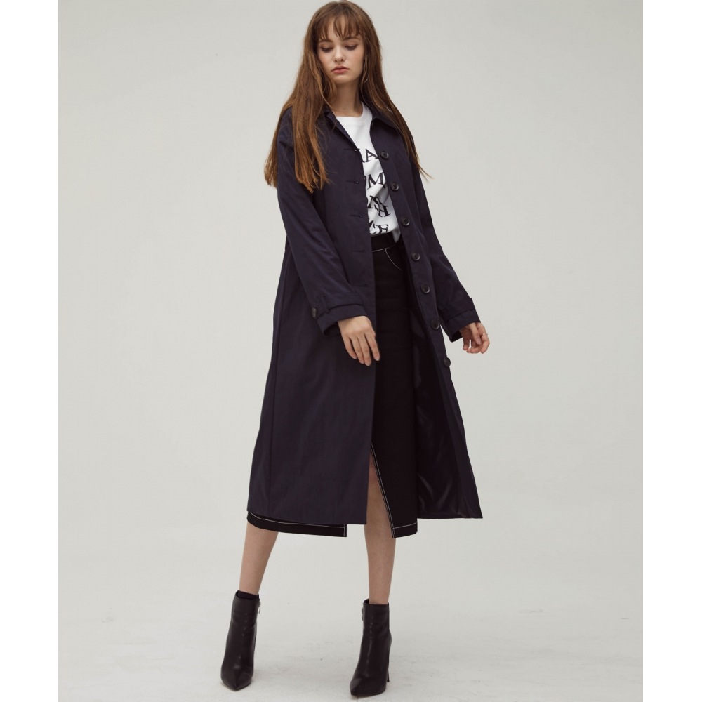 パーティジェント HS シングルトレンチコート (ネイビー)