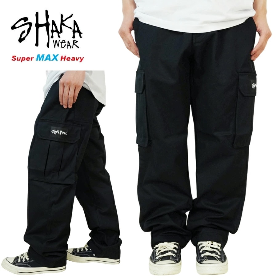 SHAKA WEAR シャカウェアメンズ パンツPREMIUM QUALITY TWILL CARGO PANTSプレミアムクオリティ ツイルカーゴパンツBLA