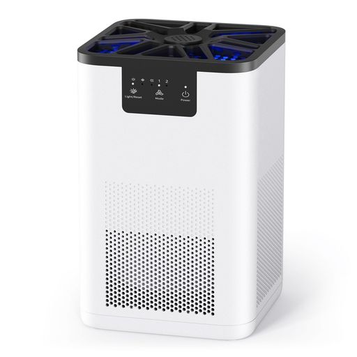 BREEZOME 空気清浄機 13畳 花粉 小型 卓上 ミニ 軽量 HEPAフィルター 集じん 除菌 ペット 脱臭 静音 アロマ対応 省エネ 三段風量設定 ナイトライト付 おやすみモード ホワイト