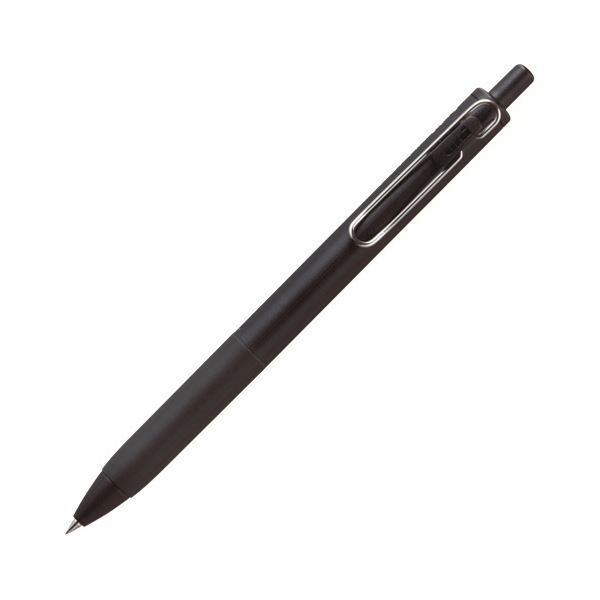 （まとめ）三菱鉛筆 ゲルインクボールペン ユニボール ワン 0.38mm 黒 （軸色：黒） UMNS38BK.24 1セット（10本） (5セット)
