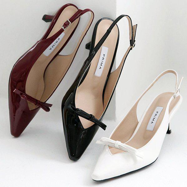 エナメルスティレット 女性 レディース シューズ パンプス ヒール フォーマル スリングバック 7cm sjpm 6181_P359551032