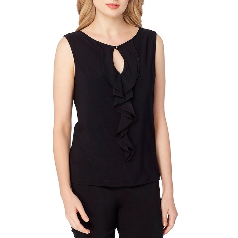 タハリ レディース トップス ブラウス【Tahari ASL Keyhole Neck Knit Top】Black タハリ レディース トップス ブラウス【Tahari ASL Keyhole Neck Knit Top】Black