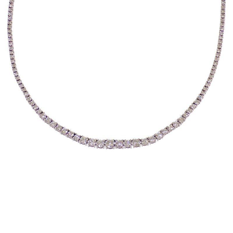 デザインジュエリー テニス ネックレス Pt850 プラチナ ダイヤモンド レディース 上品 豪華【Aランク】