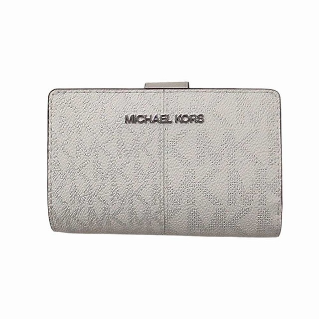 MICHAEL KORS アウトレット 財布 二つ折り財布 ジェット セット トラベル ツートン シグネチャー ミディアム ジップ コーナー 35F4STVF6M SILVE