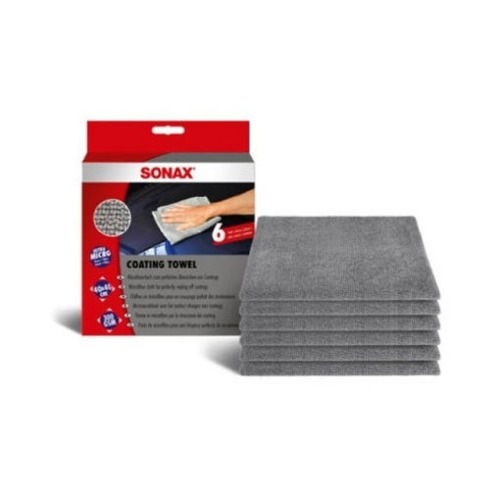 ソナックスコーティングタオル6枚超極細さきれいな洗車ダスト異物残留物除去車メンテナンス管理用品