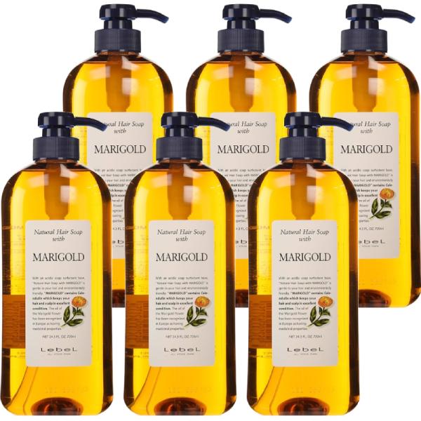 ルベル ナチュラル ヘアソープ ウィズ MG マリーゴールド 720ml シャンプー サロン専売品 6個セット