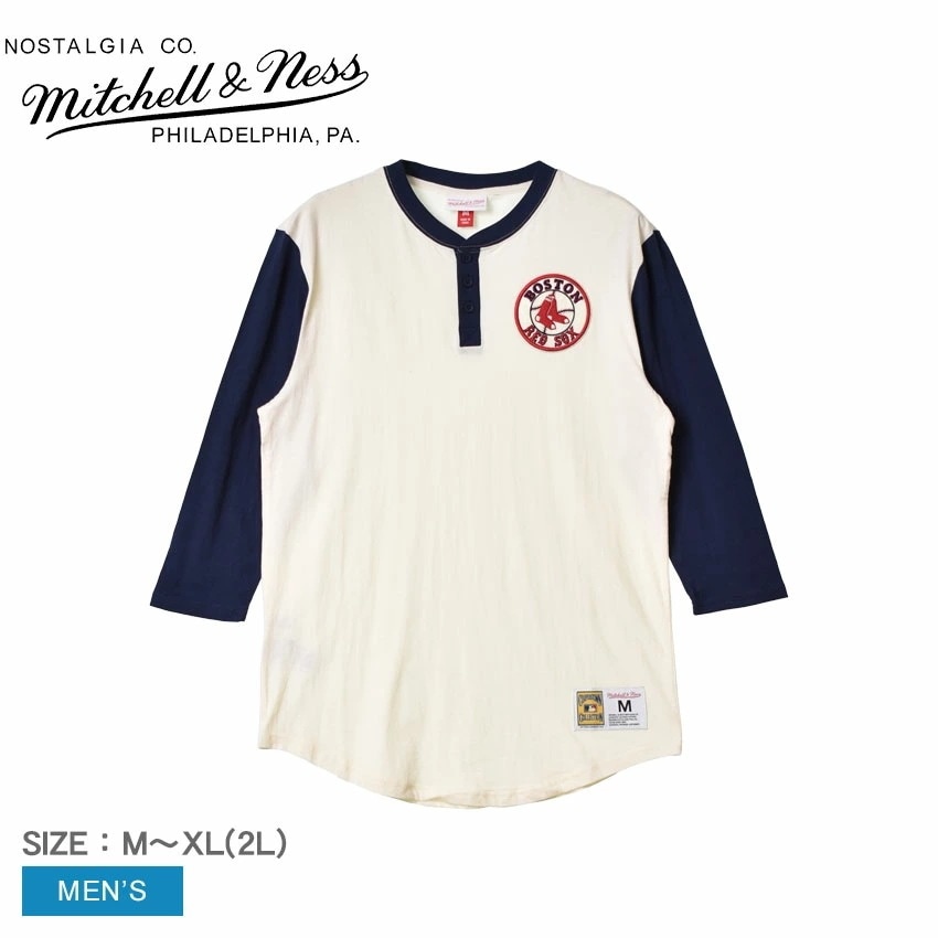 ボストンレッドソックス MLB アイコン ヘンリーシャツ THNL3210-BRSYYPPPCREA メンズ Henley ヘンリー MLB Boston Red Sox
