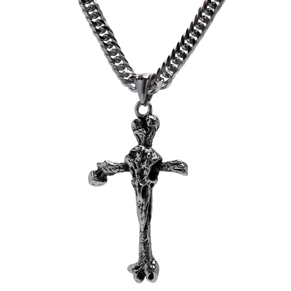 ボーンクロス＆ダブル喜平ネックレス [n860-n348-6mm]