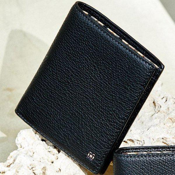 DBWA5E852BK[[25SS][ミディアムウォレット][ALEX][アレックス] ブラック ヨーロッパ輸入レザー 内部チェックラインポイント