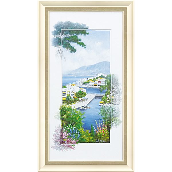 ユーパワー ピーター/モッツ アートフレーム 「アビューオーバーミコノス」