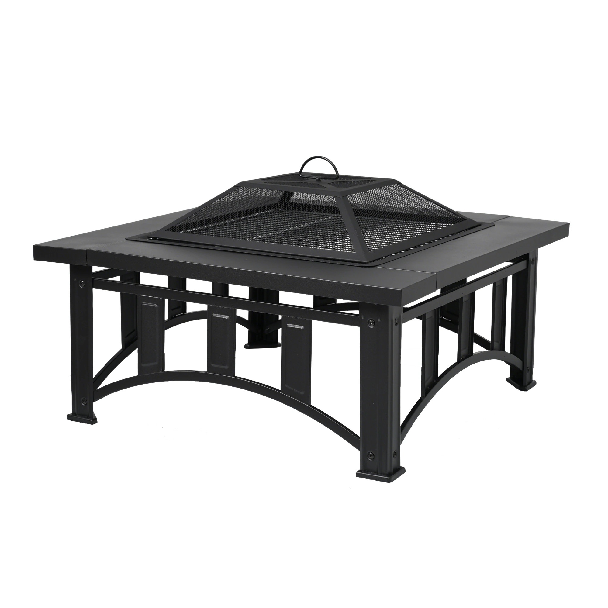 【安心保証付き】ファイヤーピット 焚き火台 バーベキューコンロ 焚火台 大型焚火 ファミリーキャンプ キャンプ キャンプグッズ 大型 二次燃焼 BBQ BBQコンロ 焚き火台 屋外 アウトドア【ブラッ