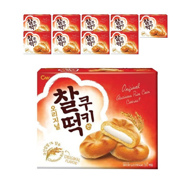 チョンウ もち米の餅クッキー 215g(10袋入)x10個 1box 送料無料