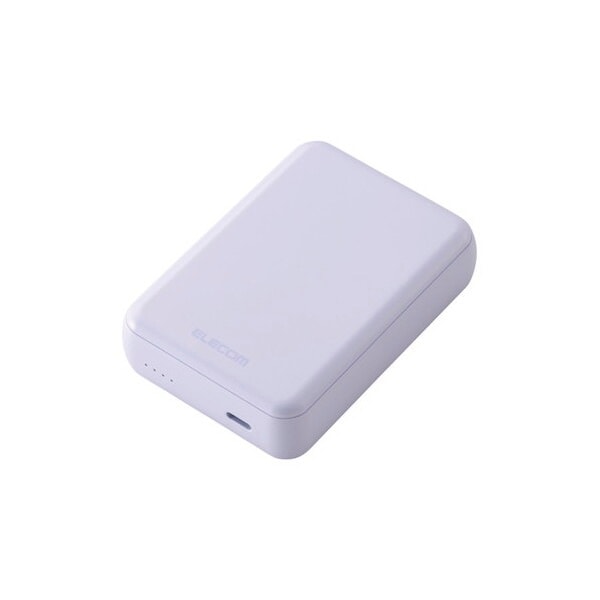 DE-C49-10000PU モバイルバッテリー 10000mAh 大容量 軽量 小型 15W 入出力(USB Type-C×1) C-Cケーブル付属 充電器 パープル メーカー直送