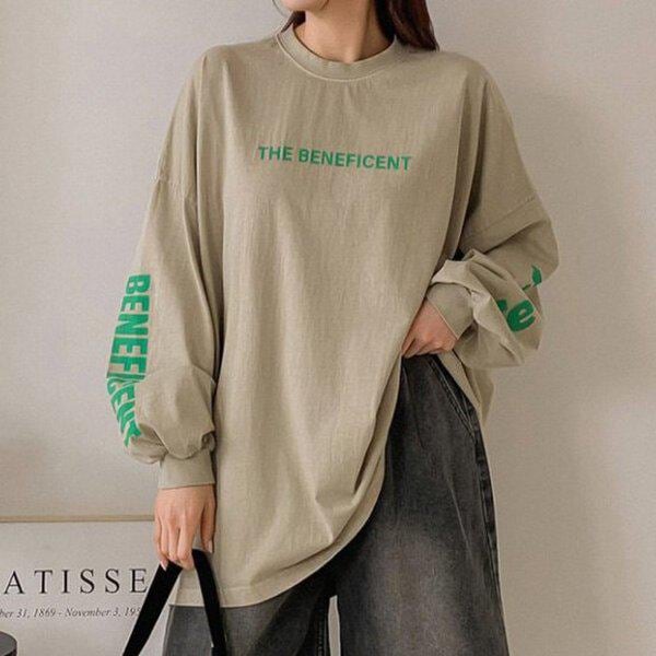 (PS)ベネピグボックスTシャツ 春 レディース Tシャツ ロングTシャツ