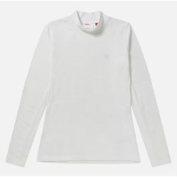 長袖Tシャツ VQA W243002GTL92-OWH 女性用モックネック長袖Tシャツ