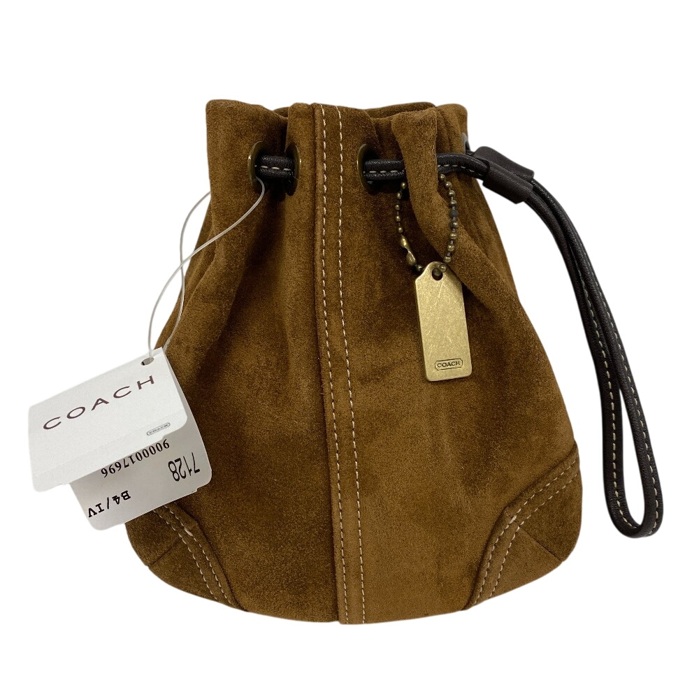 スエード ポーチ ブラウン レディース ブランド