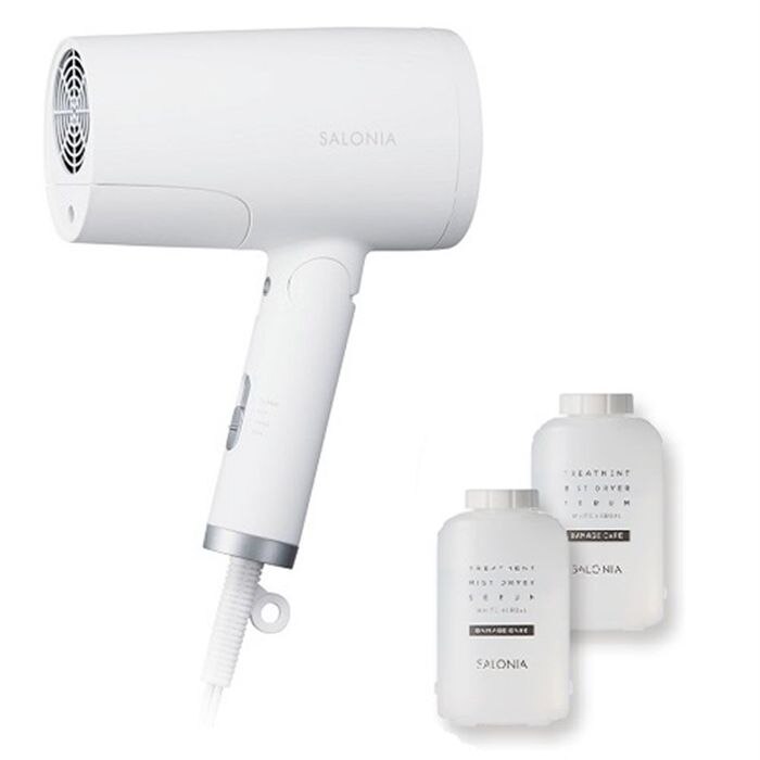 トリートメントミストドライヤー SAL21102SE カートリッジ式専用セラム付き ヘアケア 保湿 ミスト ミストケア機能 マイクロ化 美容液ミスト SALONIA