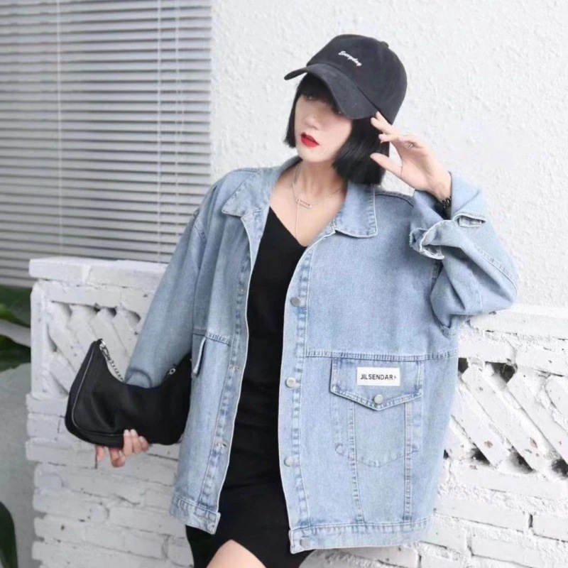 高品質新入 デニムジャケットレディースショートスタイルスモールフレッシュ香港風ジャケット2024ルーズジャケット