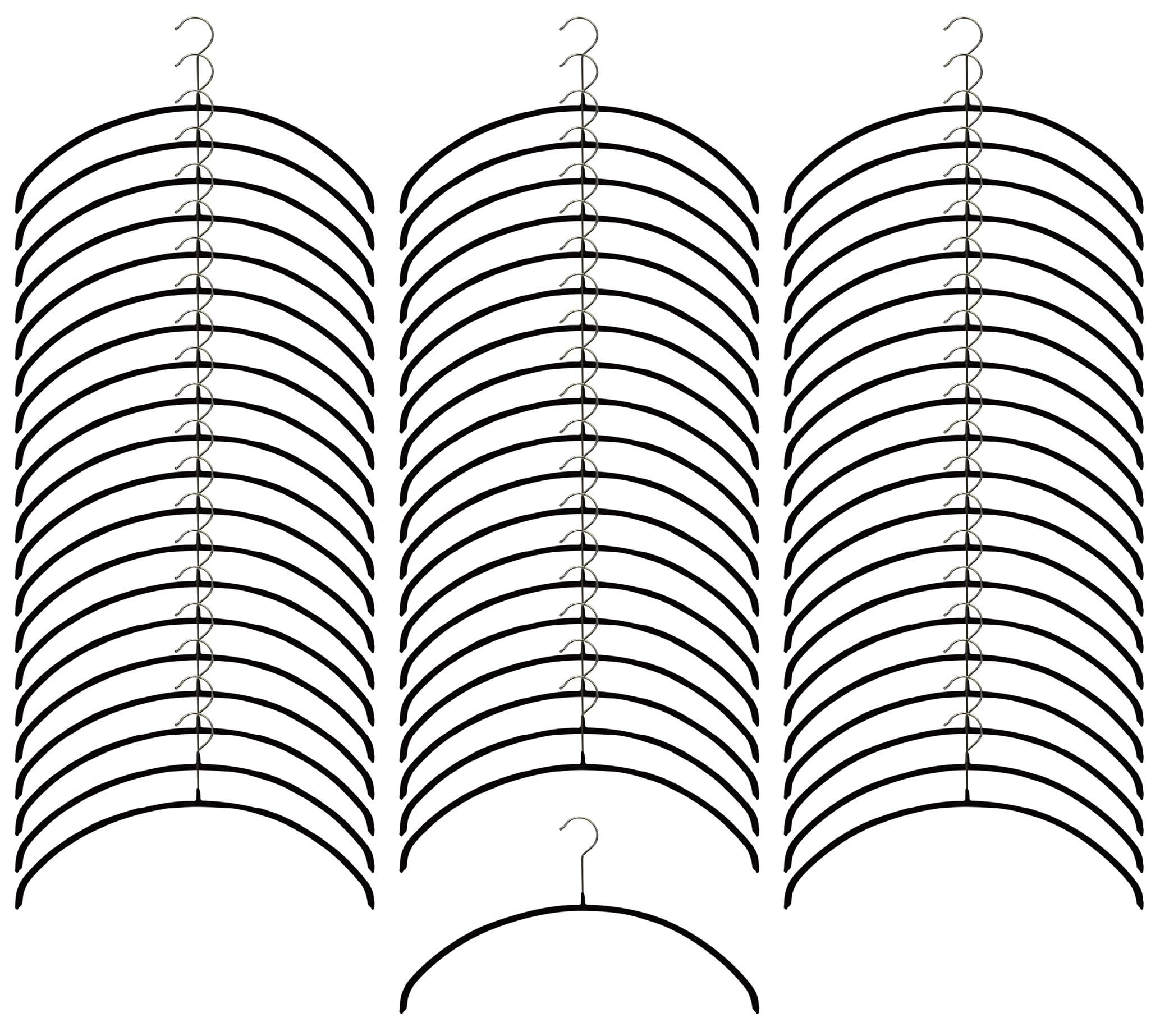 マワ すべり落ちない ハンガー 人体ハンガー ドイツ製 60本組 ブラック 119609 10年保証