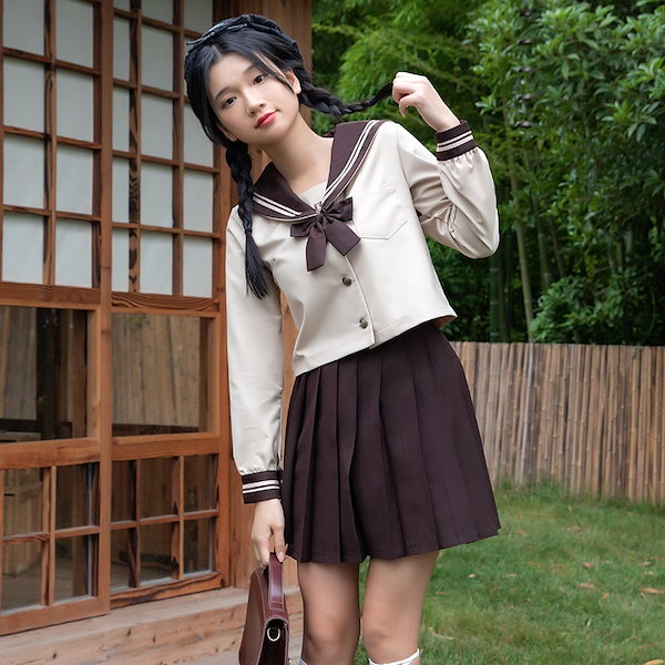 冬クリームセーラー服セット(本格的)160cm女の子サイズ　　セーラー服 冬クリームセーラー服セット(本格的)160cm女の子サイズ セーラー服 冬