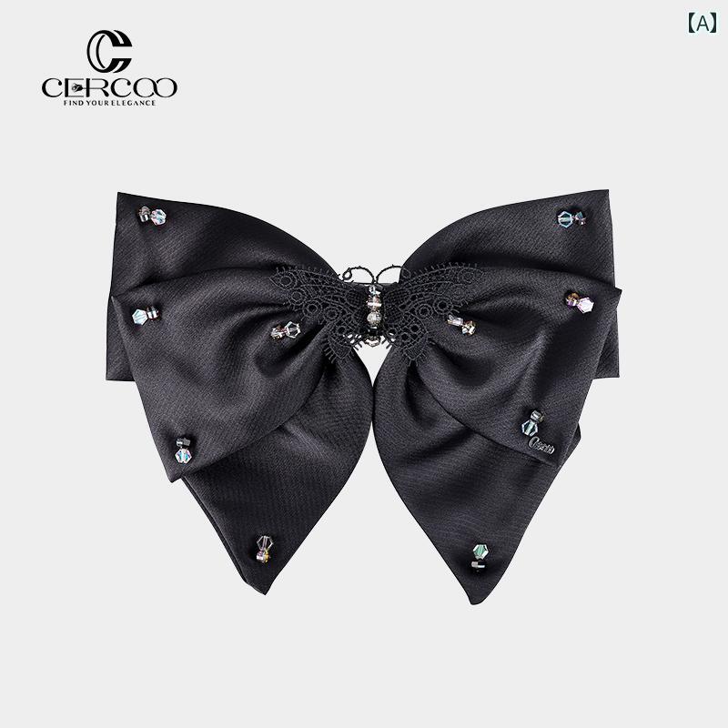 ヘア アクセサリー パーティー リボン 発表会 蝶々 大人っぽい 黒 バタフライ 髪飾り クリップ エレガント おしゃれ ファッション