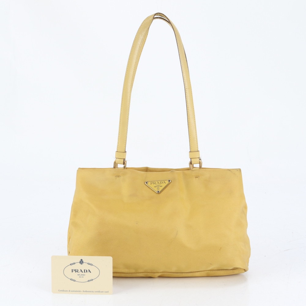 ギャランティカード付 テスート ナイロン 三角ロゴ B11216 レザー×ナイロン ショルダーバッグ 肩掛け トート ハンド レディース RRE CQ26-10 中古