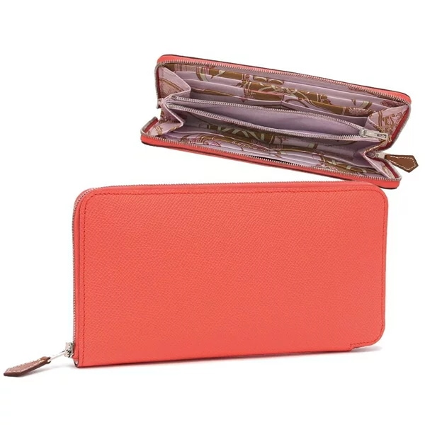 長財布 シルクインロング ローズテキサス モーヴペール U刻印 オレンジ レディース H070668 CK AK