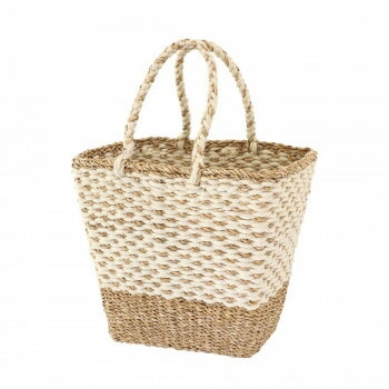 バッグ ジュートシーグラス スクエアL ホワイト 13623550511