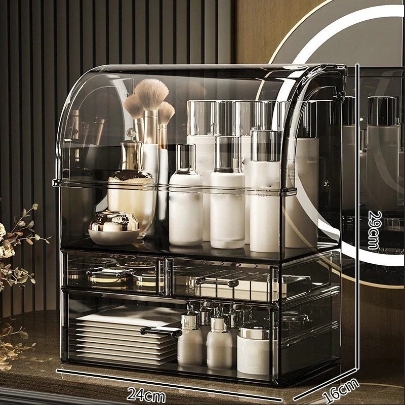 スタイル 収納ボックス 化粧品 デスクトップ シェルフボックス 引き出し式 整理 化粧台 防塵 口紅 スキンケア