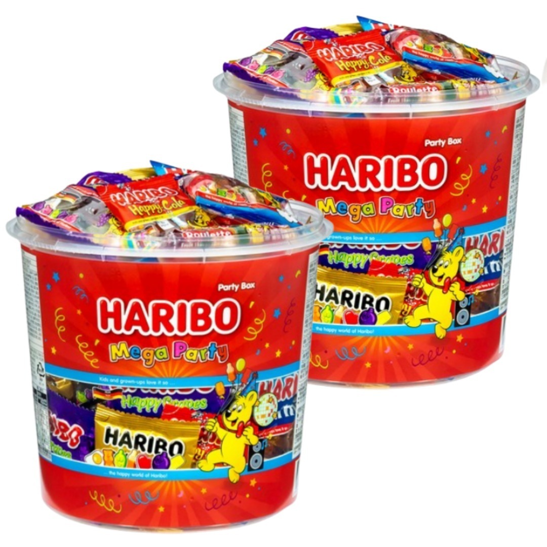 大容量 メガパーティゼリー 56個入り 1kg 2個 小分け包装 5種アソート 食べやすい 選べる味 ゴールドベア ハッピーコーラ ルーレット スターミックス ハッピーグレープ