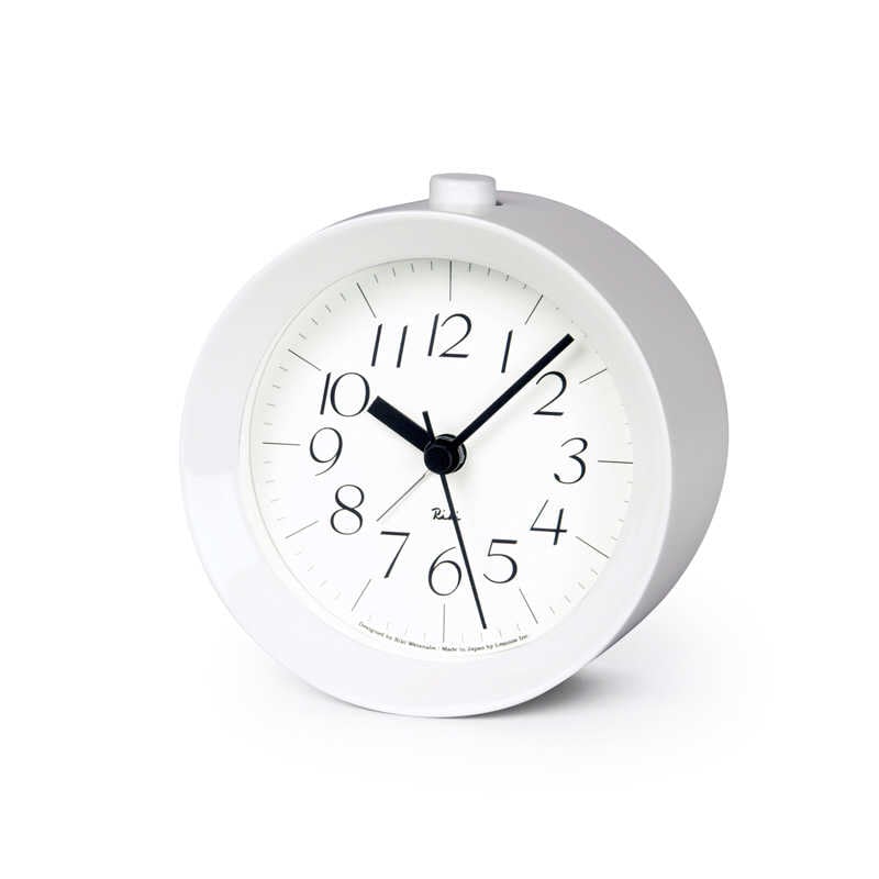 タカタレムノス　リキ アラームクロックホワイト光沢塗装 グロスホワイト　WR09-14WH