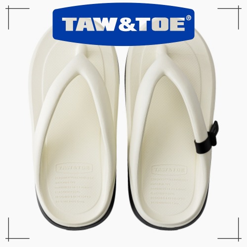TAW&TOE 正規品 Zerovity Plumpy (Creamy Black) ビーチサンダル 男女兼用