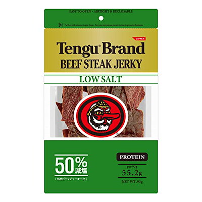 他サイト： テング ビーフステーキジャーキー レギュラー 50%減塩93gの商品画像