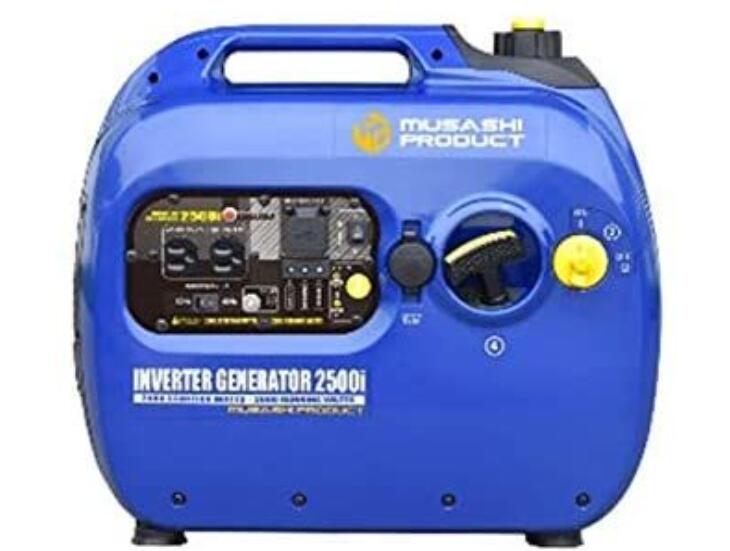 ムサシ インバーター発電機 交流直流両用 ING2500i最大出力2500W 定格出力2000W