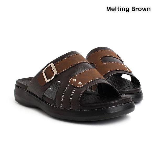 男性カジュアルバックル スリッパ 会社 室内履き 2色