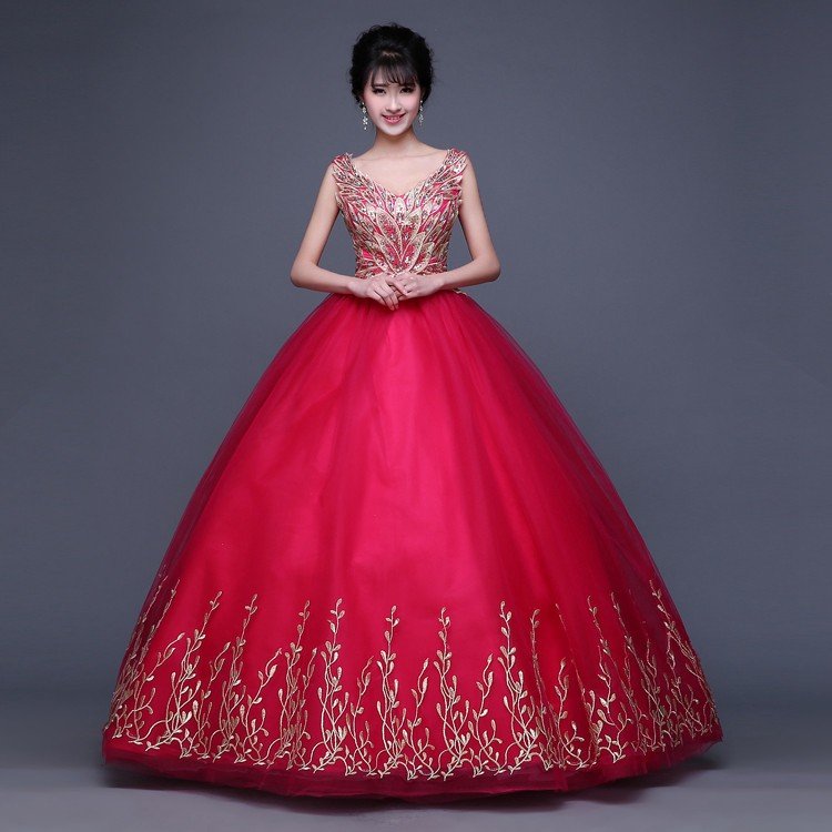 ロングドレス ウェディングドレス 花嫁ドレス カラードレス 結婚式ドレス 披露宴パーティードレス 写真撮影ドレス ローズ