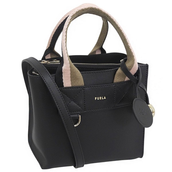 フルラ バッグ メンズ レディース 2WAY ショルダーバッグ レザー ブラック FURLA DIVIDE IT MINI TOTE WB02068BX4467TON00