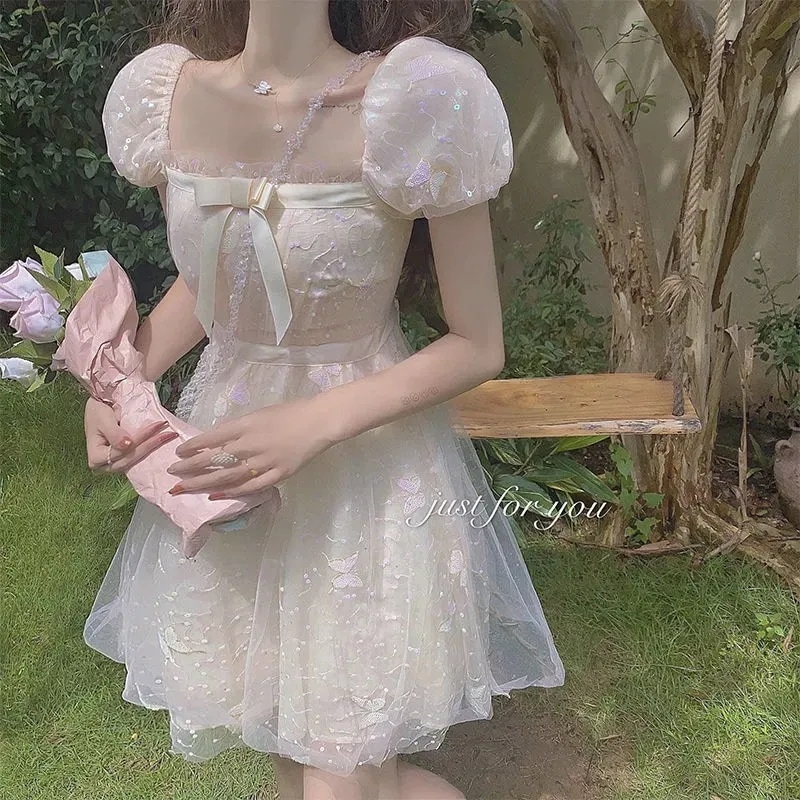 【1つ買うと10つ無料】ボウボーバブルバブルスリーブプリンセススカート夏夏のスーパーファンファンファンウエスト