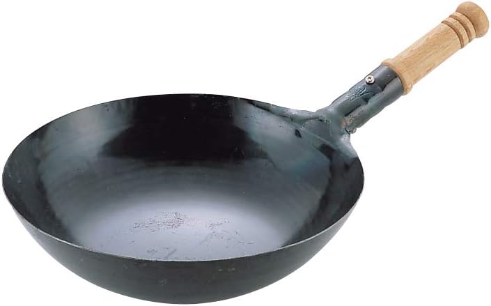 山田工業所 木柄北京鍋 鉄製 36cm 打出し 板厚1.2mm