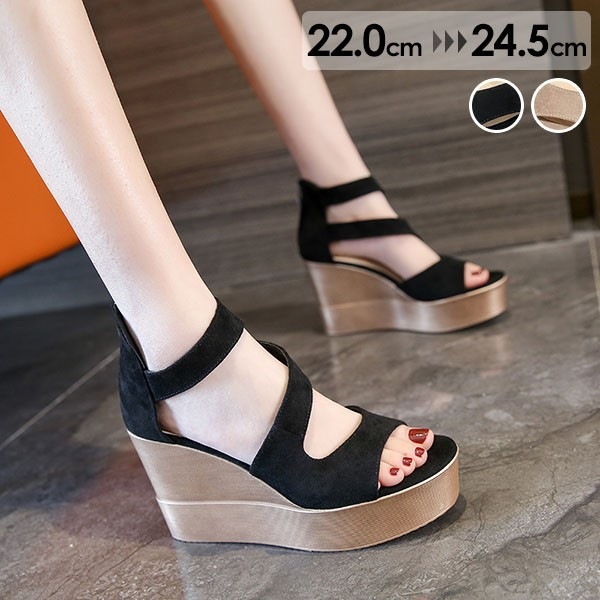 ウェッジソール サンダル レディース 韓国 かわいい おしゃれ 可愛い 厚底サンダル 厚底 お洒落なサンダル 美脚 歩きやすい 安定感 ヒールサンダル かかとあり 夏 ベルト 靴