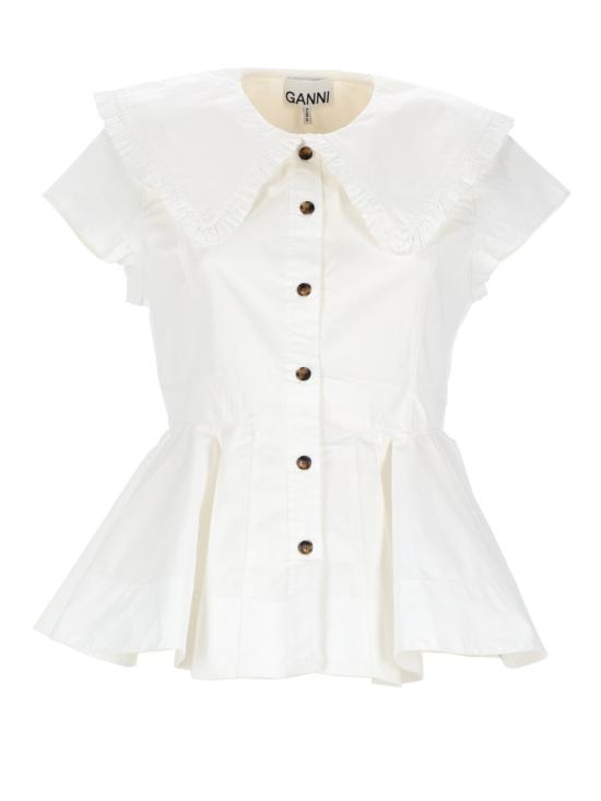 GANNI Women Shirts A1040093 151 WHITE