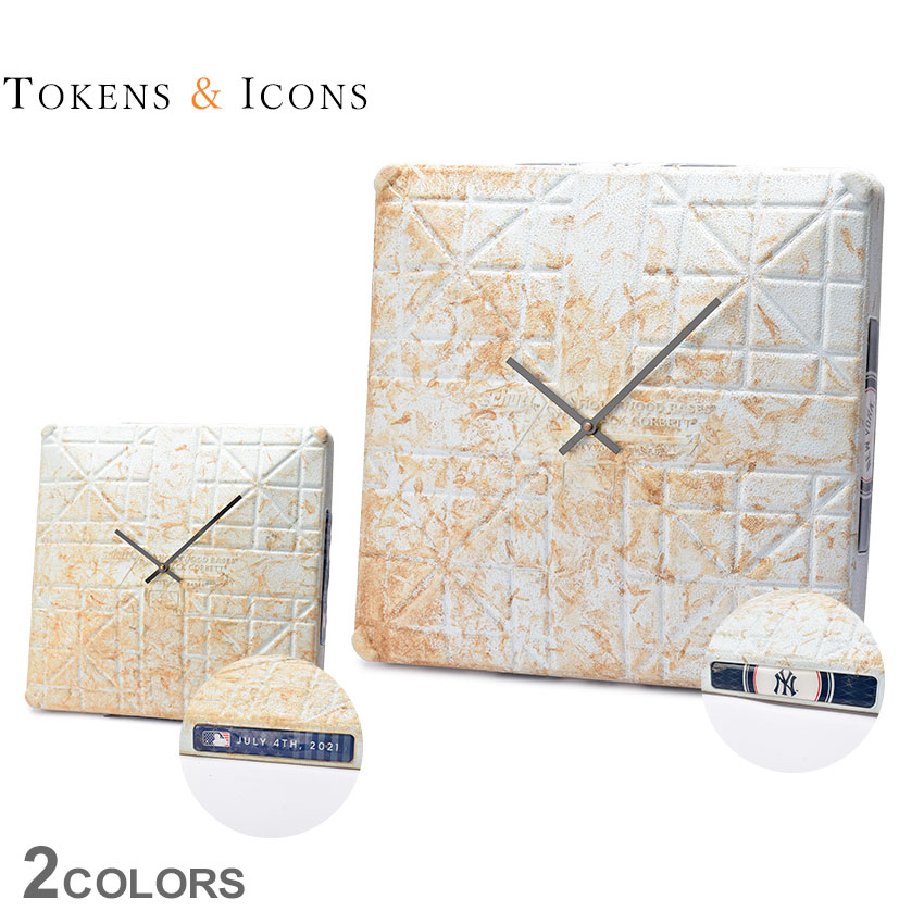 トークン＆アイコン 時計 Tokens＆Icons USED BASEBALL CLOCK BCY BCAN アナログ MLB 野球チーム 壁掛け ウォールクロック 雑貨 おしゃれ シンプル