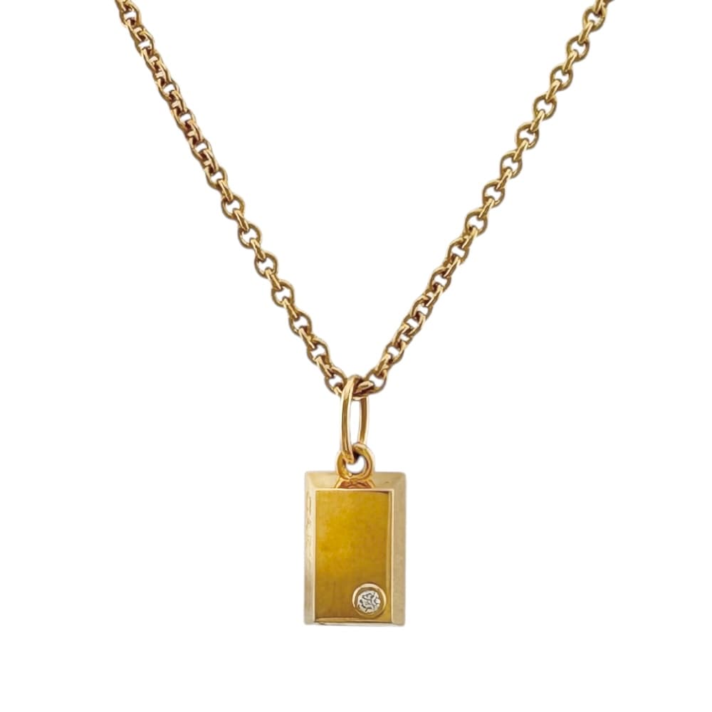 カルティエ インゴット ネックレス 18金 K18イエローゴールド ダイヤモンド CARTIER 中古 美品