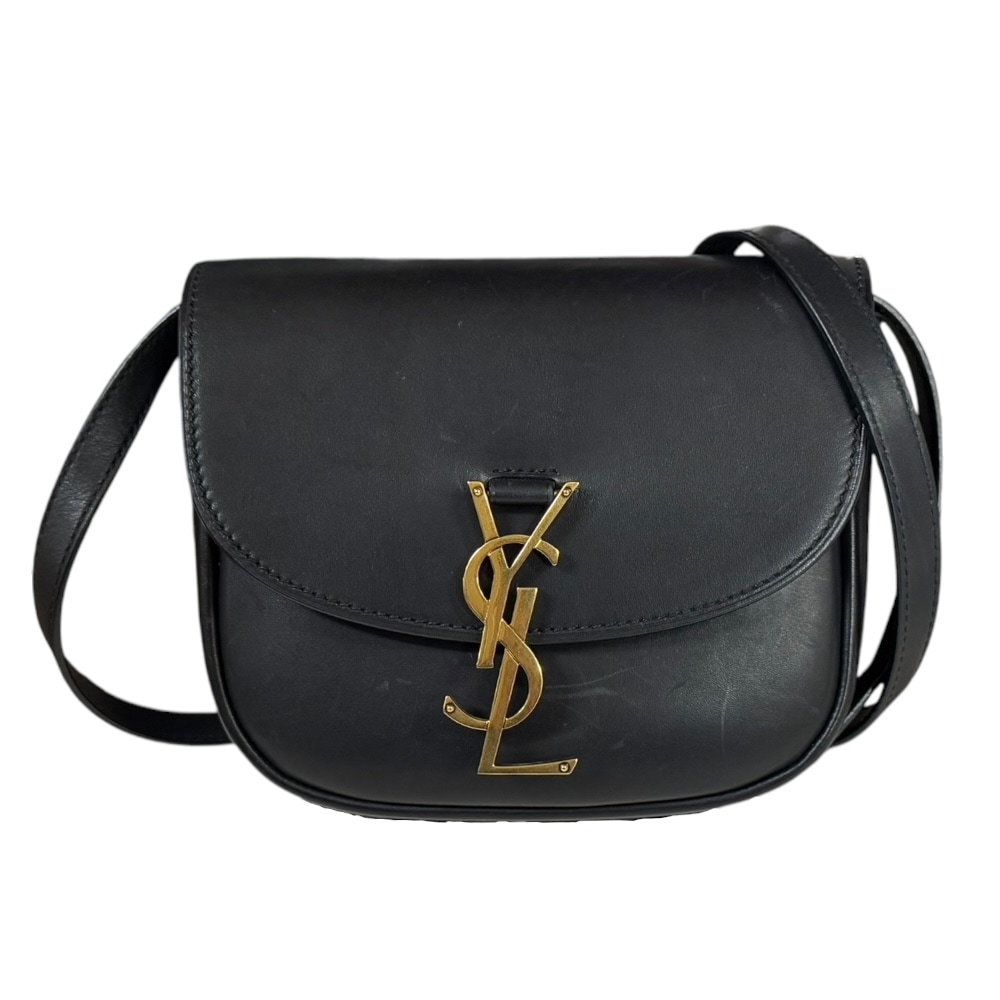 サンローラン カイア スモール ショルダーバッグ レザー 619740 ブラック SAINT LAURENT 中古