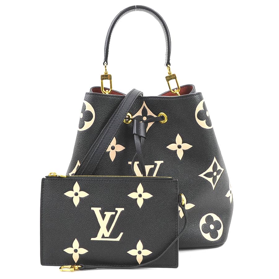 ルイ ヴィトン LOUIS VUITTON ハンドバッグ ショルダーバッグ バイカラー モノグラム アンプラント ネオノエMM モノグラムアンプラント ブラック×ベージュ レディース M45497 9