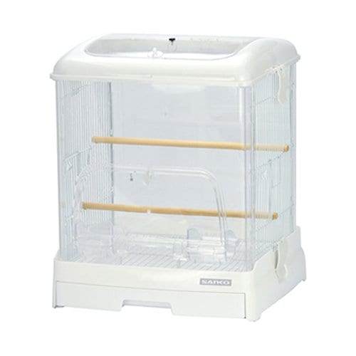 鳥籠　鳥　ケージ　三晃商会　イージーホーム　クリアバード　３５ＷＨ　ホワイト（３６X３４X４３ｃｍ）　鳥かご　ＣＲＣ55―15―10―10―00