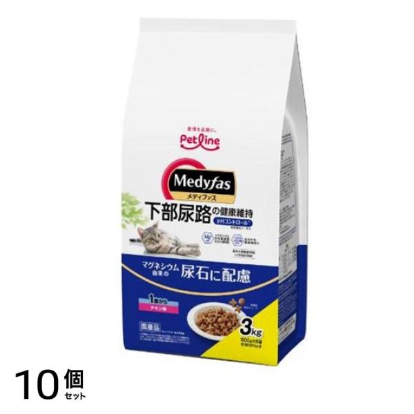 猫用 ドライ 1歳から チキン味 3000g (3kg) 10個セット