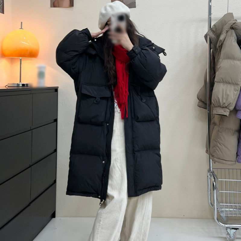 ダウンコート 中綿コート 中綿アウター レディース ジップアップ トップス ロングコート 体型カバー Hライン ベンチコート フード付き 可愛い 綺麗 おしゃれ 冬服 冬物 防寒 防風 厚手 通学 ダ