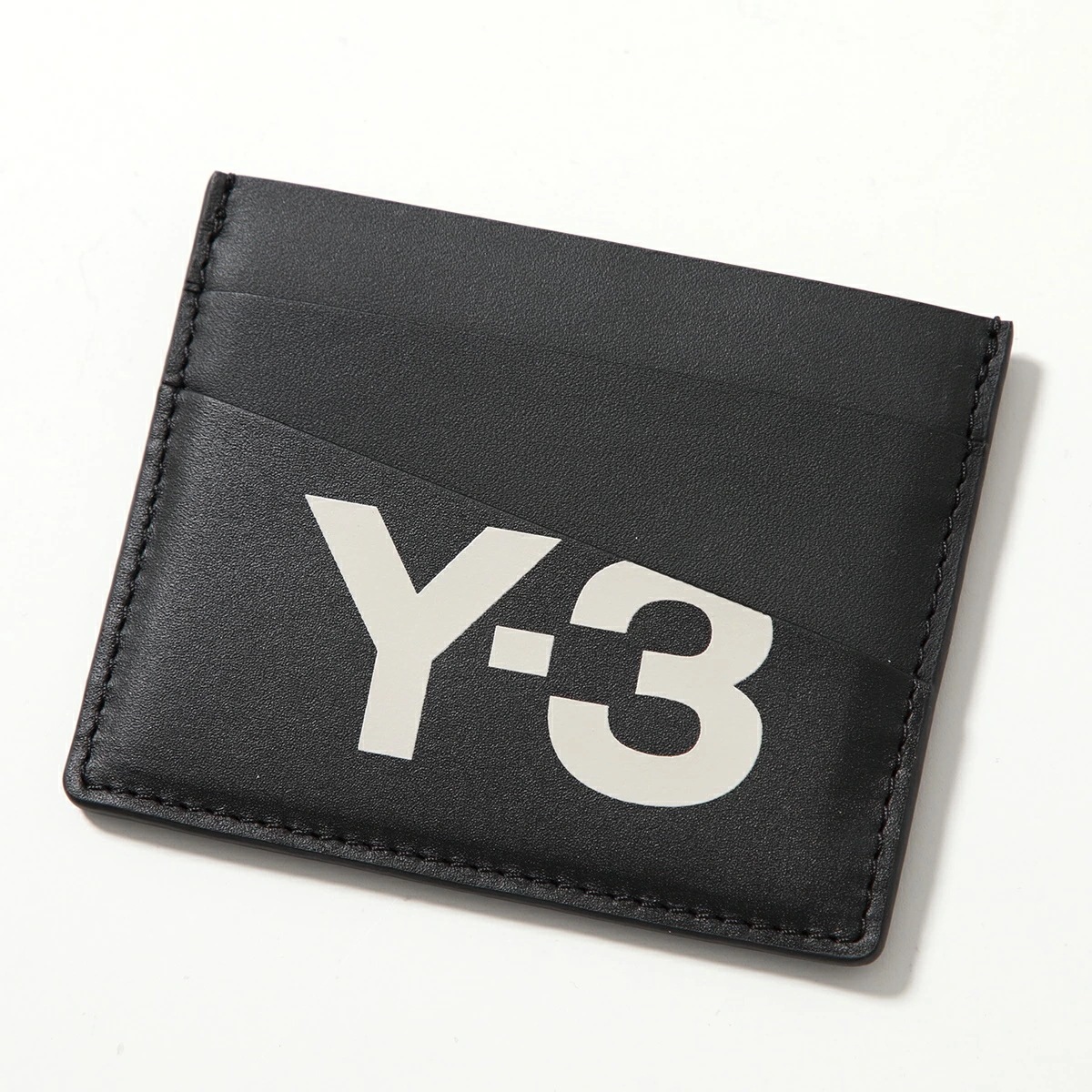 Y-3 ワイスリー カードケース IY4067 メンズ レザー ロゴ カードホルダー パスケース 名刺入れ ミニ財布 BLACK-TALC